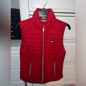 Tommy Hilfiger Puffer Vest. Small. red, Navy and White